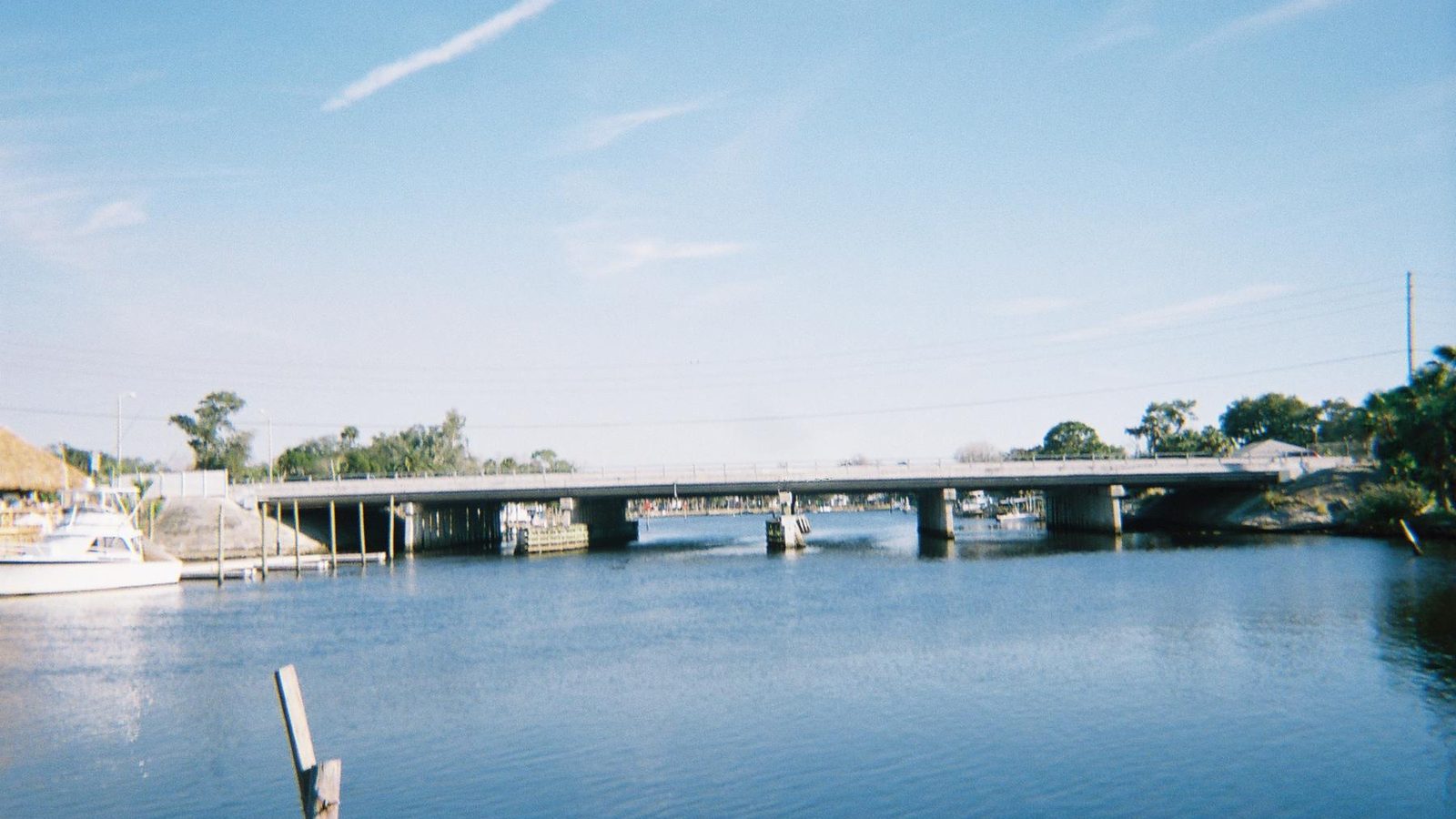 The US-19 bridge over the Pithlachascotee River between Port Richey and New Port Richey